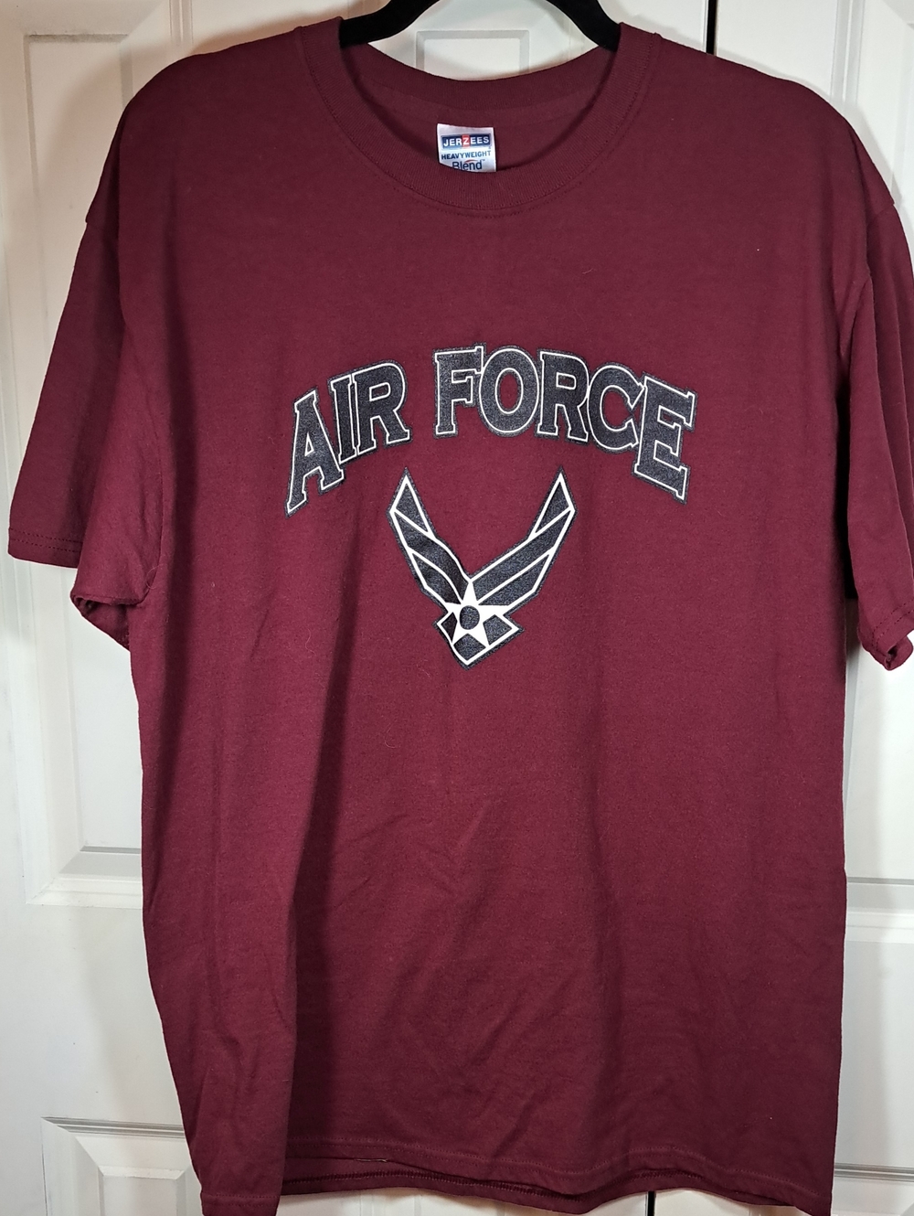 Jerzees Maroon Air Force Graphic Tee